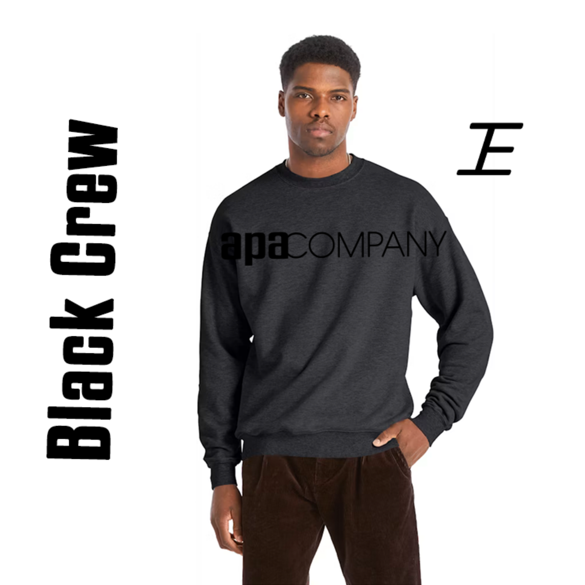 Black on Black Crew Neck Sweatshirt