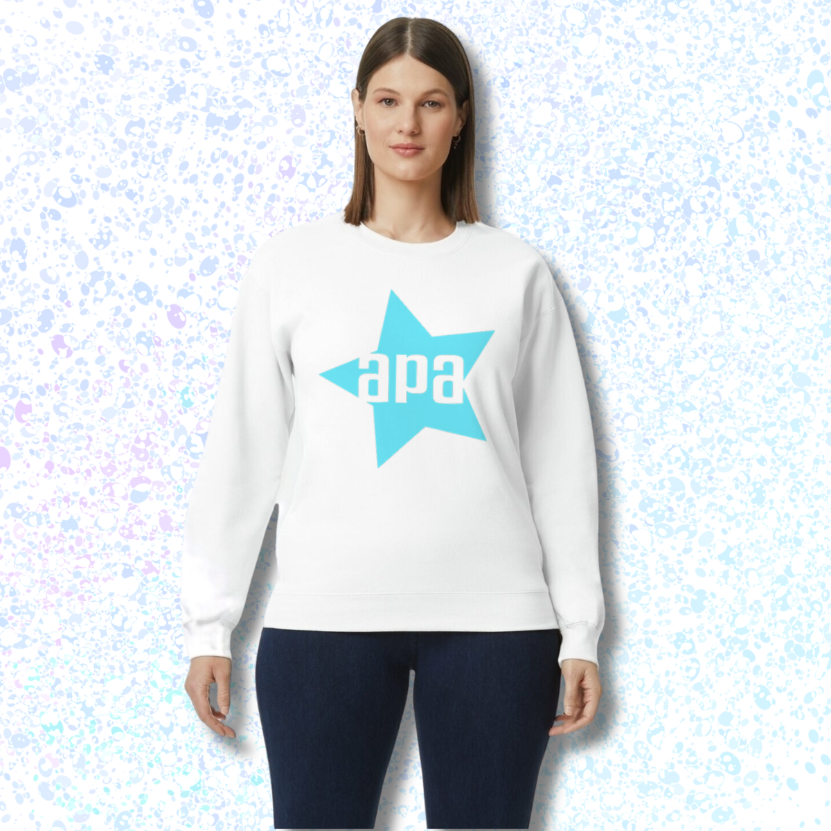 White Crewneck w/ Sparkle Logo - Holiday Collection 2026