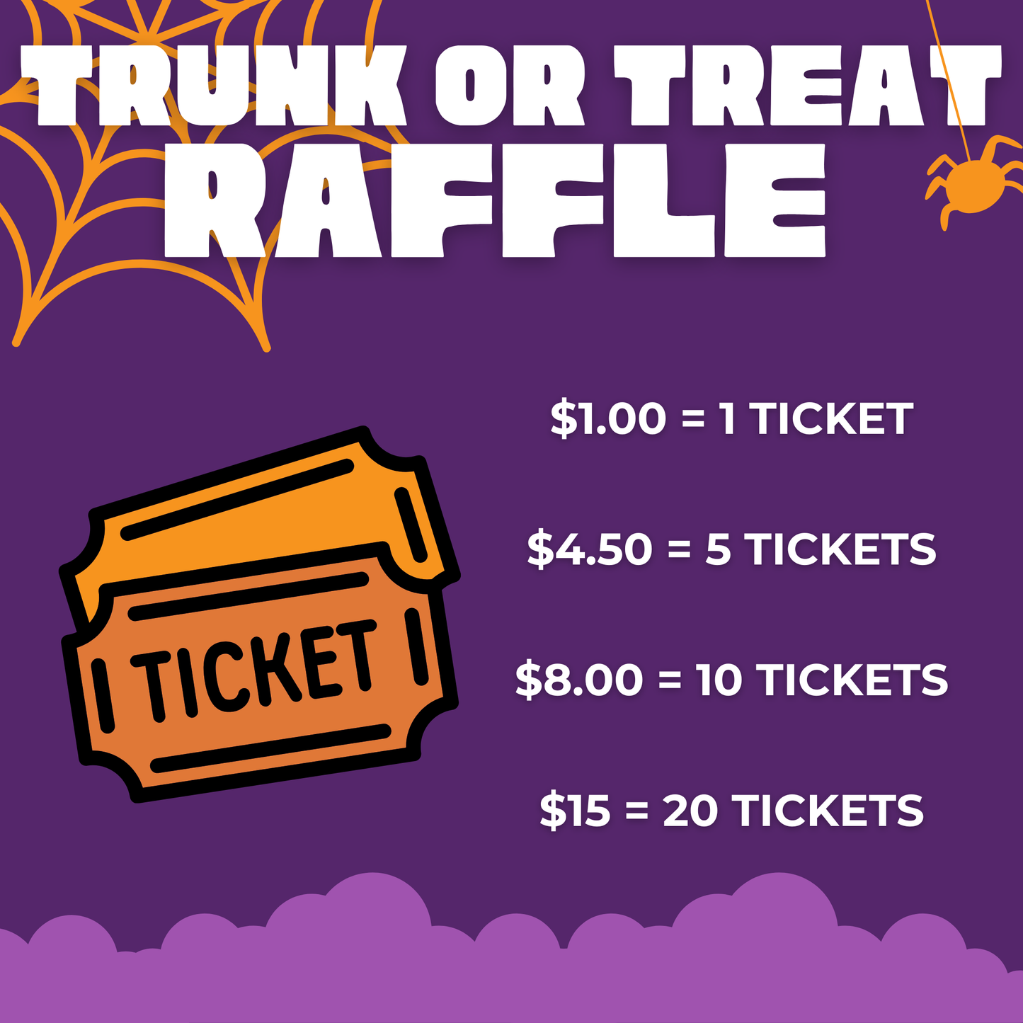 Trunk or Treat Raffle Tickets 2025