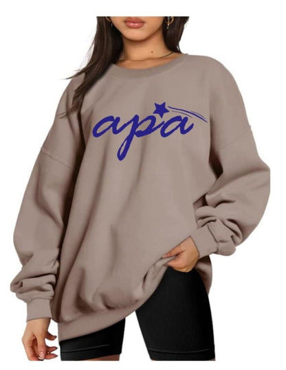 Women's Oversized Coffee Crew Sweatshirt - Adult