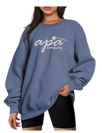 Women's Oversized GreyBlue Sweatshirt - Adult